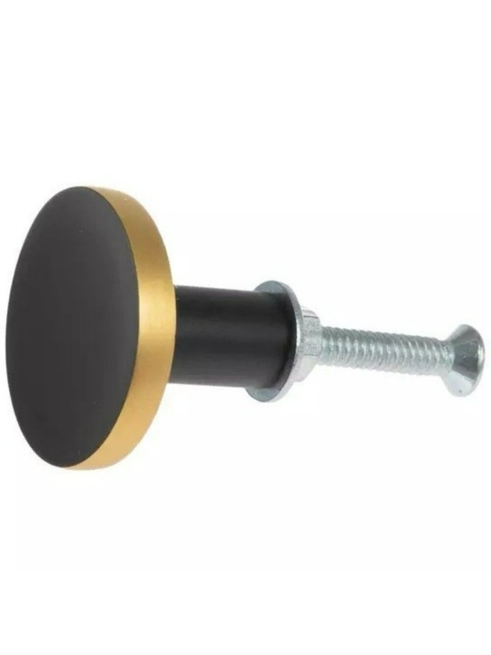 Modern Black & Gold Metal Drawer Knob Cabinet Pull Handles Round Design New